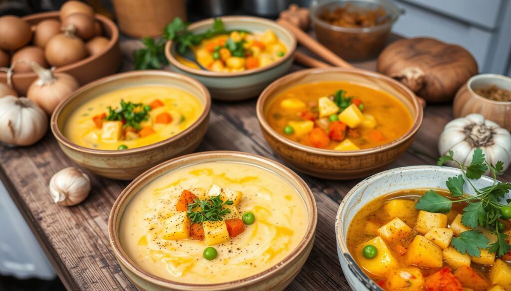 Wholesome Soups and Stews in Vegetarian Recipes Using Potatoes